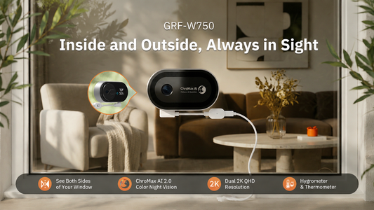 Girafit W750 Dual-view Window Camera: 3K Inside and Outside Home Security Solution