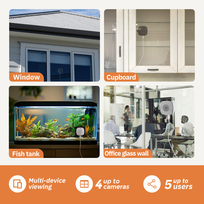 3MP 2K Window Camera,2.4GHz & 5GHz WiFi Indoor Cameras for Home Security with ChromaxAl Color Night Vision,Person & Motion Detection,24/7 Recording,Easy & Quick Install