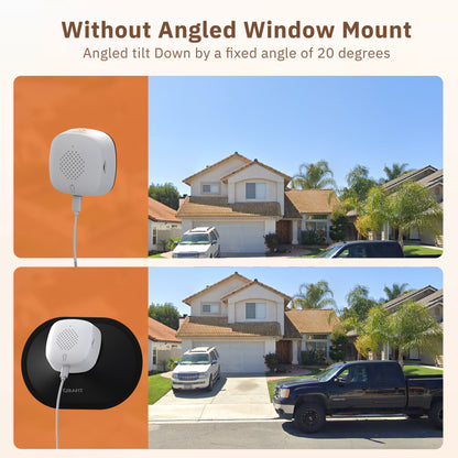 Window Mount for Girafit Window Camera W150,W550s, Adjustable Angle Tilt, No Screws, No Reflections, Self-Adhesive, Damage-Free Installation for Outdoor Monitoring, Windows/Door Bracket Holder
