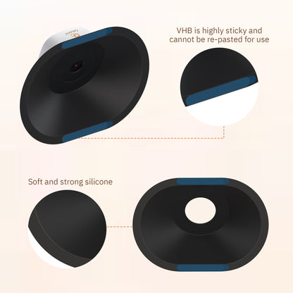 Window Mount for Girafit Window Camera W150,W550s, Adjustable Angle Tilt, No Screws, No Reflections, Self-Adhesive, Damage-Free Installation for Outdoor Monitoring, Windows/Door Bracket Holder