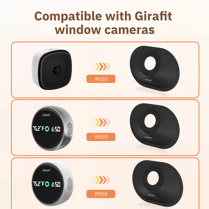 Window Mount for Girafit Window Camera W150,W550s, Adjustable Angle Tilt, No Screws, No Reflections, Self-Adhesive, Damage-Free Installation for Outdoor Monitoring, Windows/Door Bracket Holder